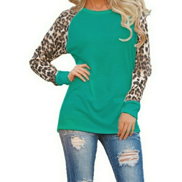 Free People Tops - NWT Leopard Long Sleeve
